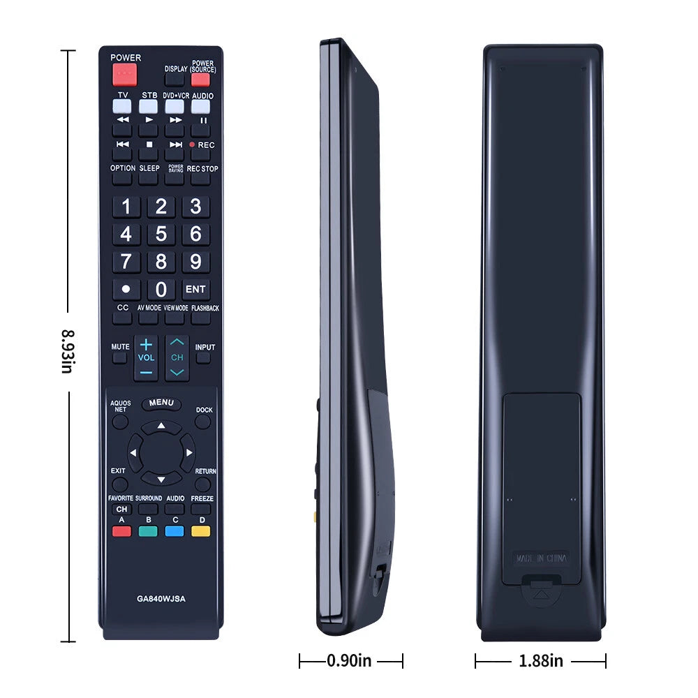 GA840WJSA Remote Control For Sharp TV LC-40LE810UN LC-46LE810UN LC-52LE810UN
