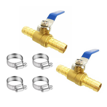 Brass Ball Valve 16mm Hose Barb for Industrial Use Fluid Gas Shut Off Valve
