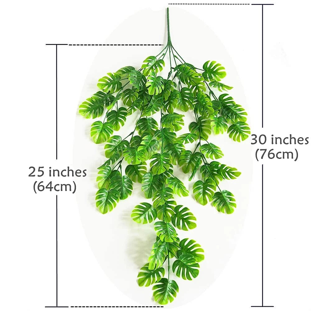 CATTREE Monstera Leaves Artificial Hanging Vines Vine/ 4 Pcs