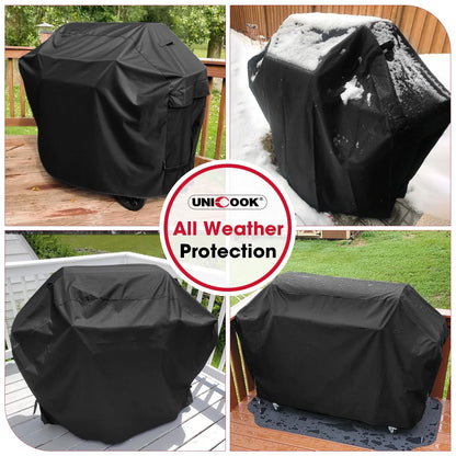 Unicook Grill Cover 55 Inch for Outdoor Grill, Heavy 55 x 23 x 42 inch, black