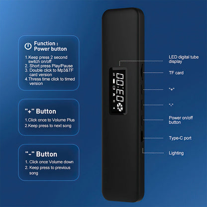 Bluetooth Speaker For Sleepless 5.3Rechargeable Bone Conduction Smart Connection