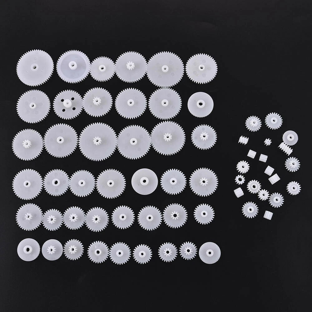 58Pack Different Size Plastic Gear Modulus 0.5 Assortment RC Car Robot Toy Motor