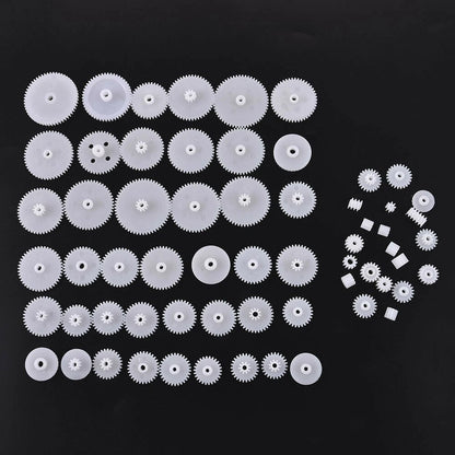 58Pack Different Size Plastic Gear Modulus 0.5 Assortment RC Car Robot Toy Motor