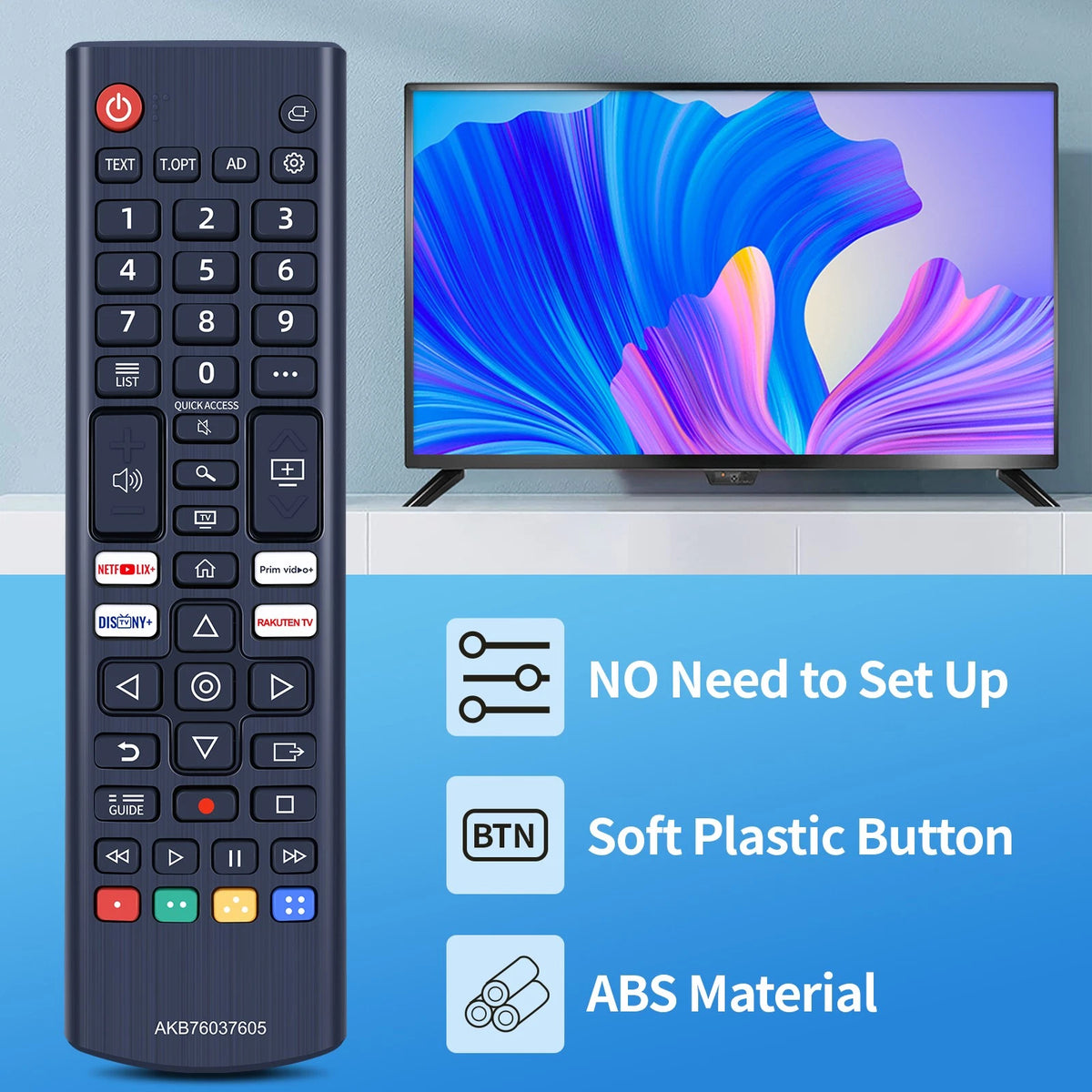 AKB76037605 Replacement Remote Control For LG TV 32LM577BZUA 55UP7000PUA