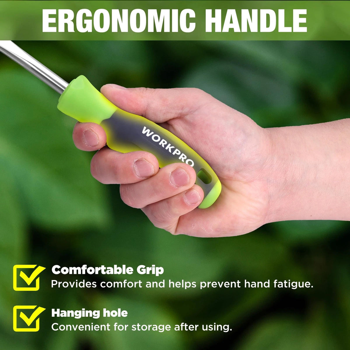 WORKPRO Crack Weeder, 12.5" Stainless Steel Crevice Weeding Green & Black