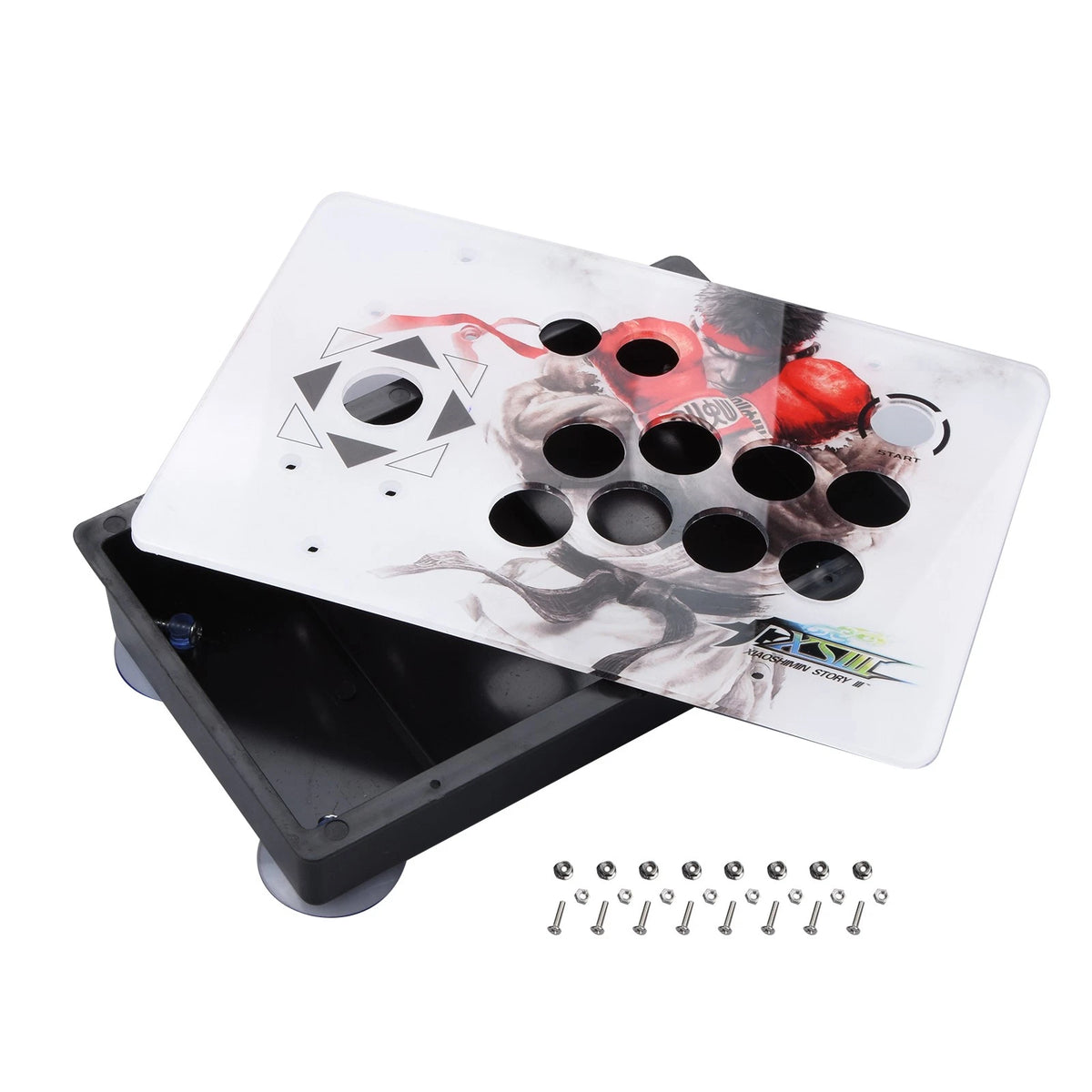 White Arcade Joystick Acrylic Panel+Case Game PC Rocker Joystick for Arcade fsa