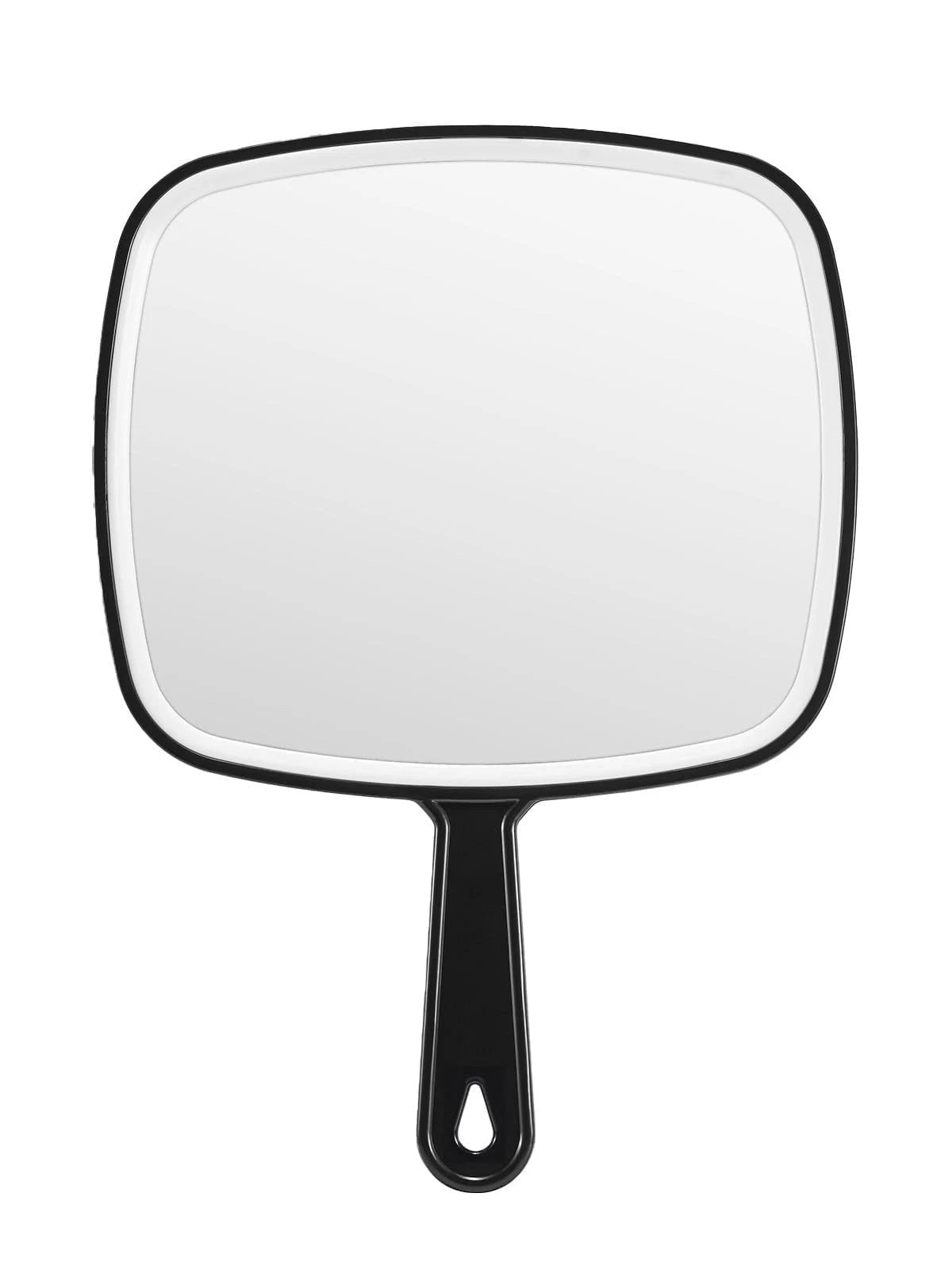BEFUI Extra Large Handheld Mirror，Hand Salon Mirror with 12.4"L x 9"W, Black