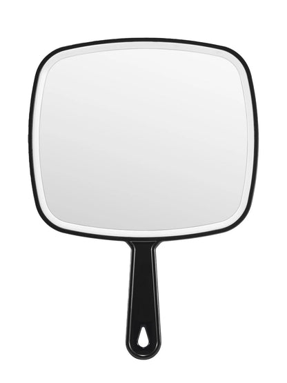 BEFUI Extra Large Handheld Mirror，Hand Salon Mirror with 12.4"L x 9"W, Black