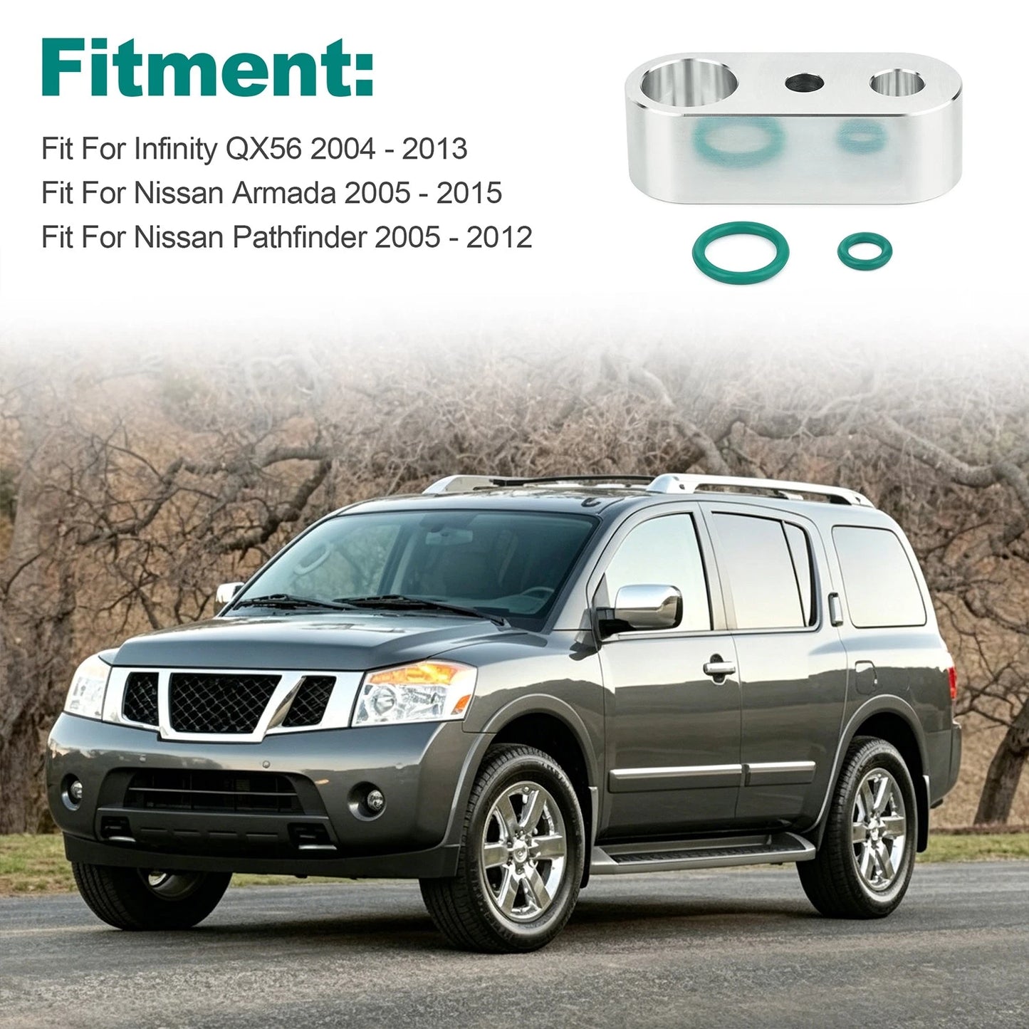 Rear AC Block Off Kit fits Nissan Armada, Pathfinder, Infinity QX56 2004 - 2015