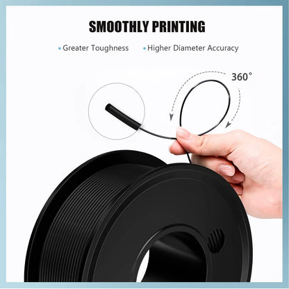 Haosegd 3D Printer Filament PLA 1.75mm 1.75 MM, White Black Red Blue Yellow