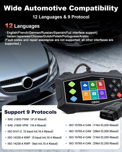 OBD2 Scanner Diagnostic Tool, ZEXMTE Professional with Data...
