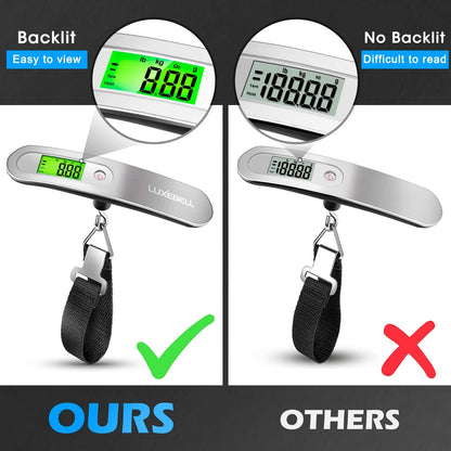 Digital Luggage Scale Vacation Travel Essentials Accessories One_Size, Silver