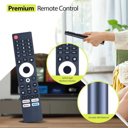Voice Remote Control For METZ MTE6 Series,AOC 65U8030,METZ QLED TV 40MQE7000
