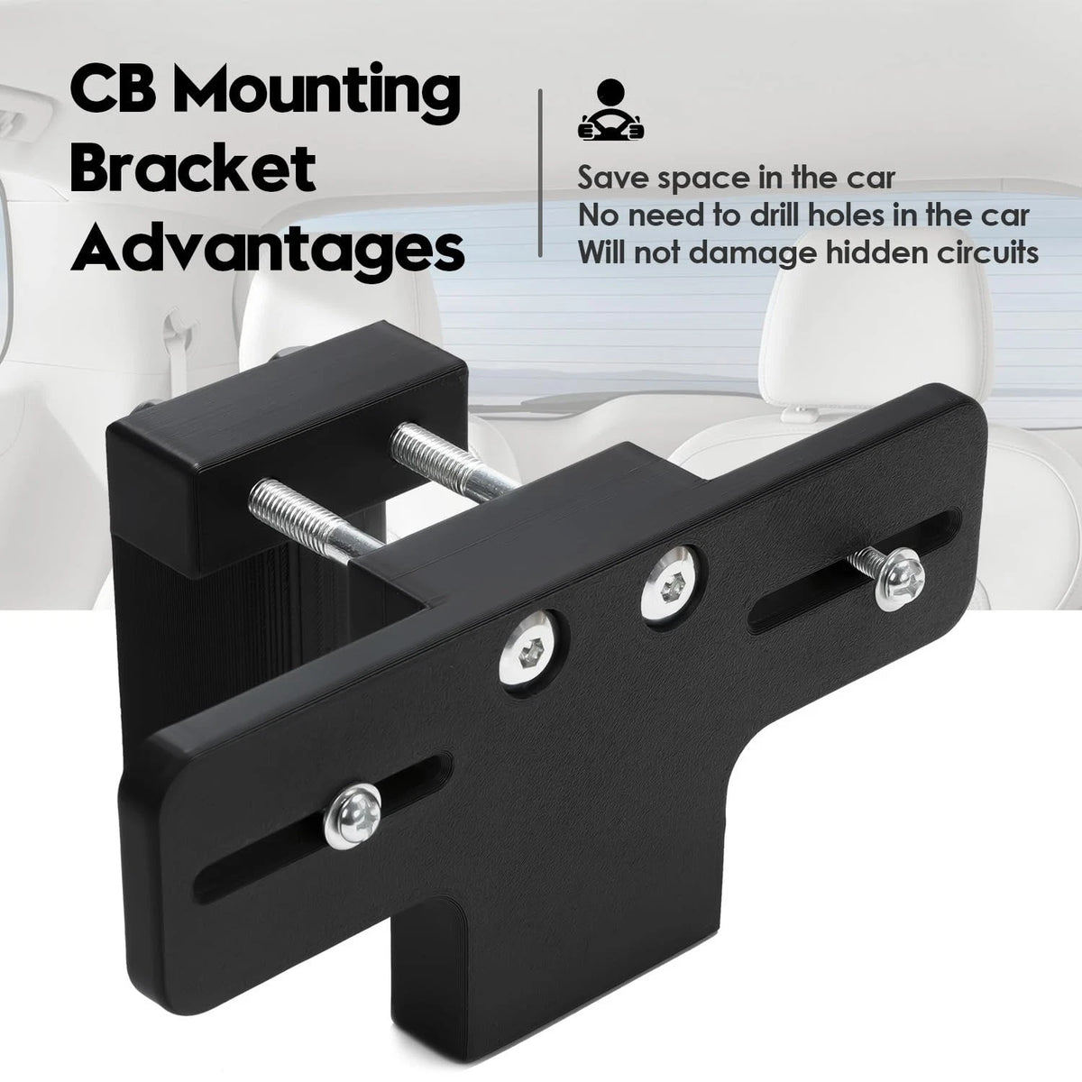 Cup Holder RadioMount - Clamping Mount, Drinks Basic model, Black