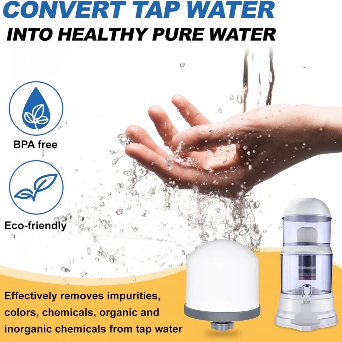 Portable Water Filter Replacement Ceramic Cartridge 2 Pack 0.2µ for Gravity