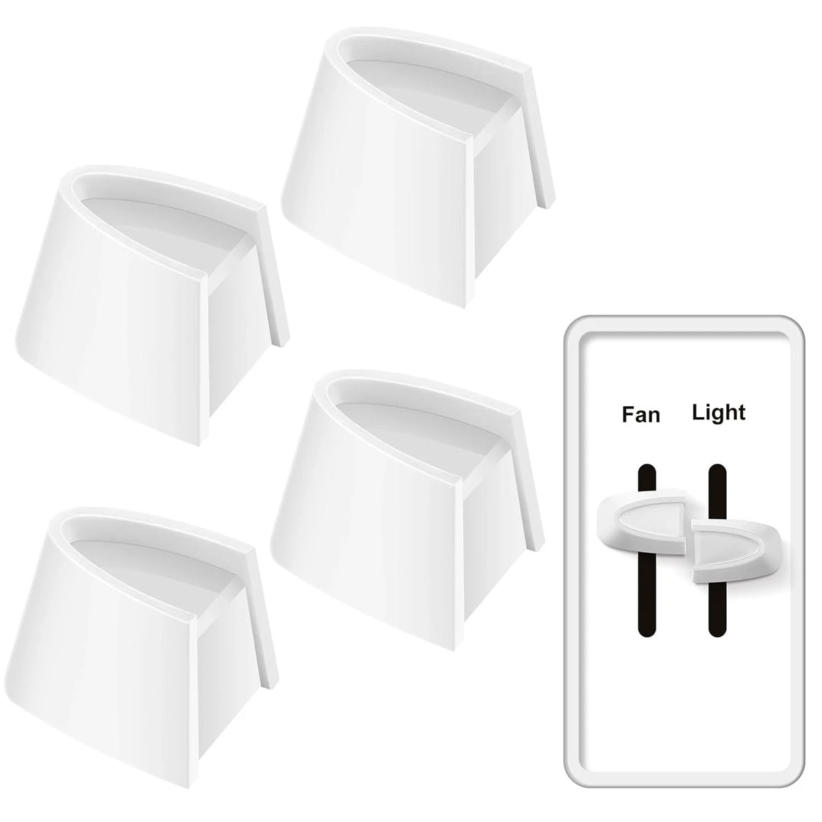 Hoolerry 4 Pcs Dimmer Switch Knob Replacement Compatible White