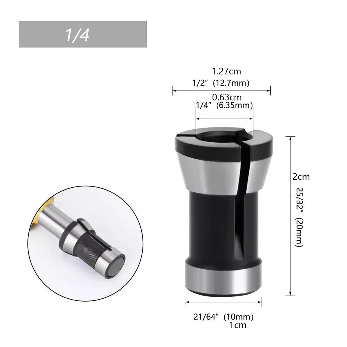 Built for longevity Router Bit Collet Chuck Clamping Adapter for CNC Engraving
