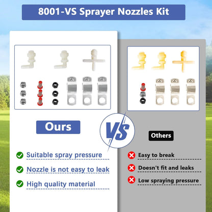 Spray Boom Repair Kit, Sprayer Parts Including 8001-VS 2" x 4" x 1", Black