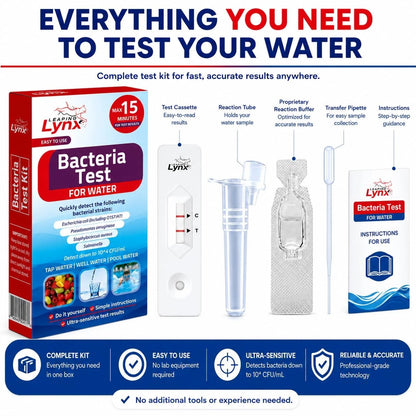 Bacteria Water Test Kit – Coliform, E. coli Detection for Well & Tap |...