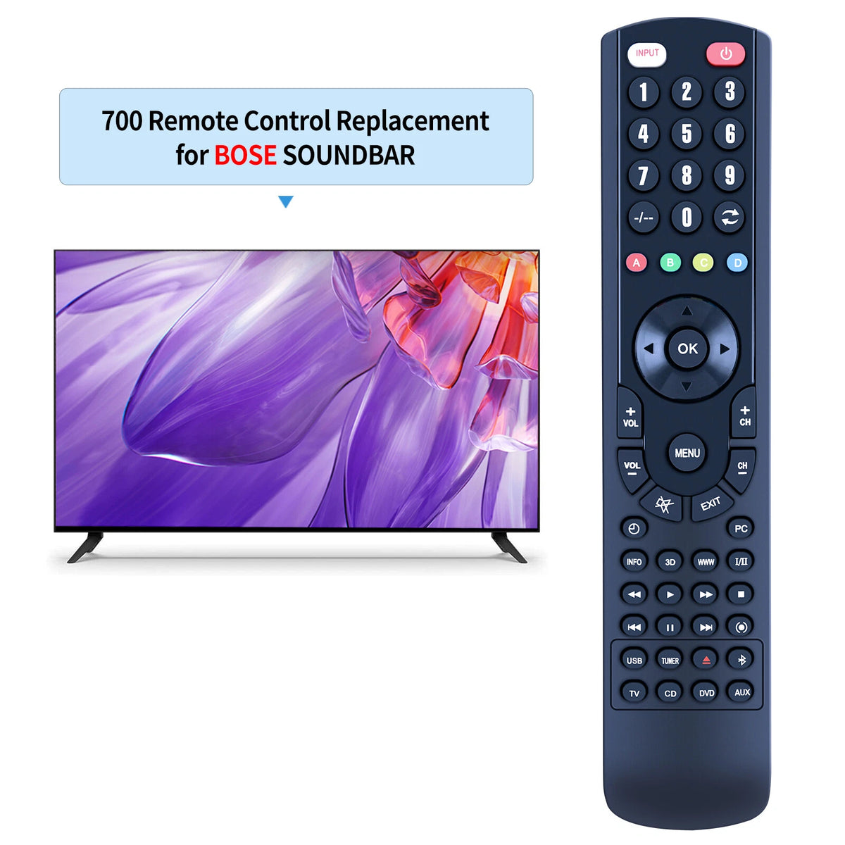 For Bose Soundbar 700 Home Theater Replacement Remote Control