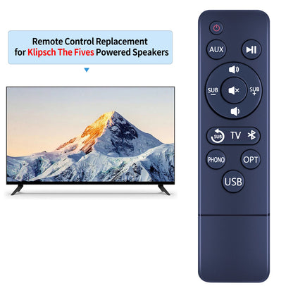 Replacement Remote Control Compatible For Klipsch The Fives Powered Speakers