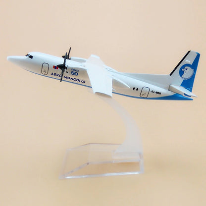 1/400 Scale Aircraft Mongolia Fokker 50 FK-50 Alloy Plane Model Display Gift g