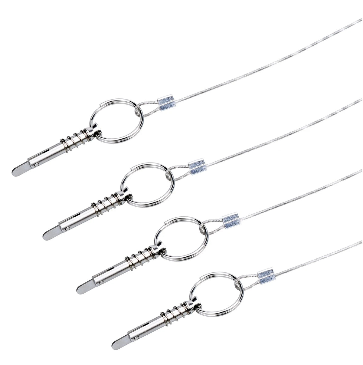 Thorn Boat Bimini Quick Release Pin with Lanyard (4 1/4 Inch 4pcs, Sliver