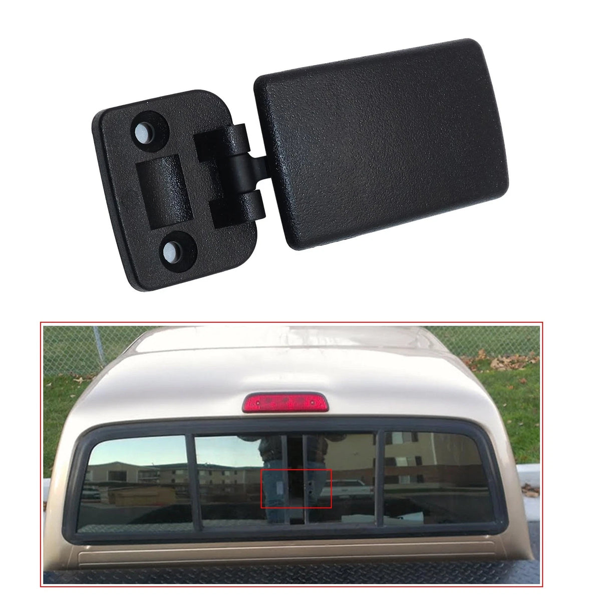 GXARTS Rear Sliding Window Lock Latch Replace 69370-35010 Compatible Black