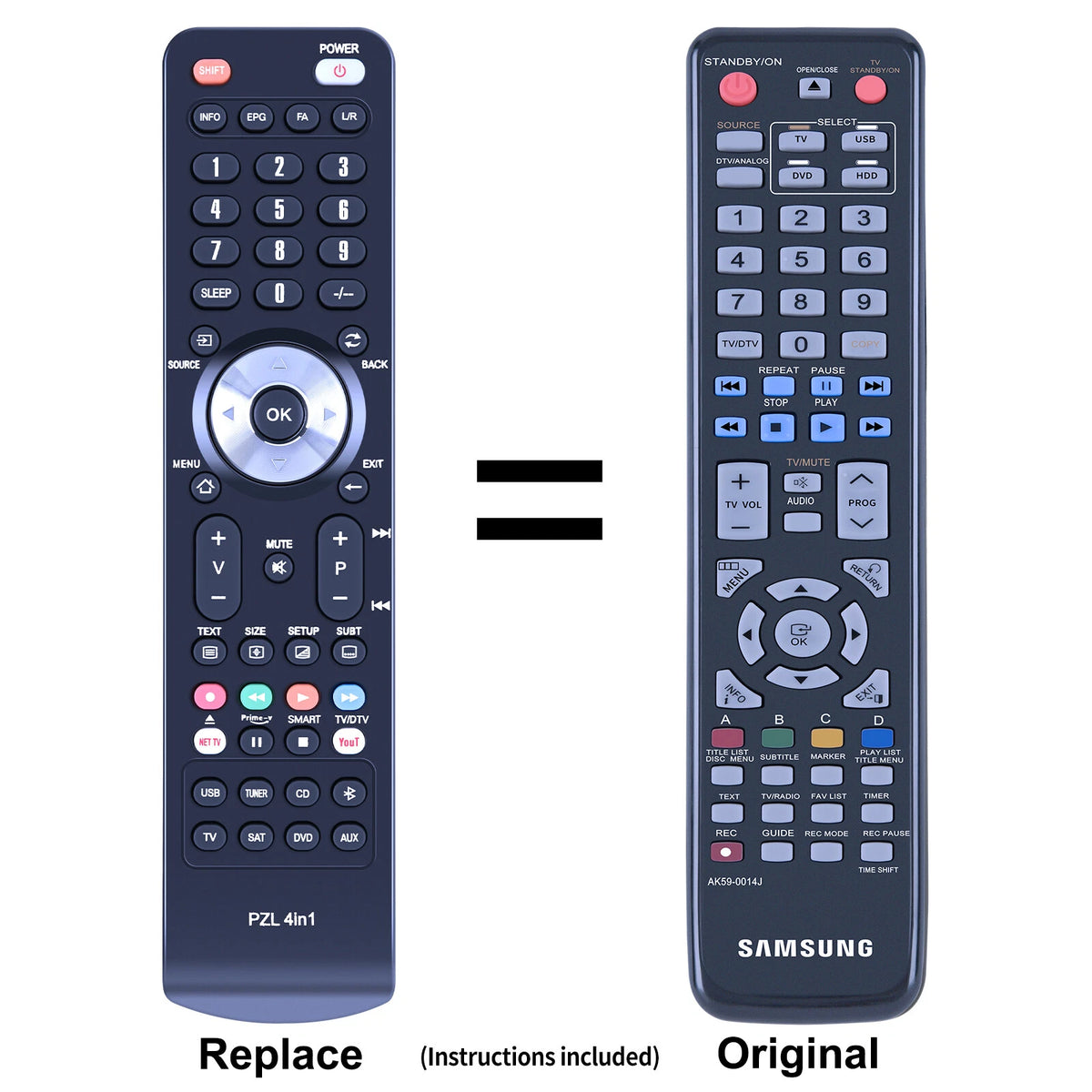 AK59-00104J Replace Remote Control For Samsung DVD SH897M SH893M SH895M