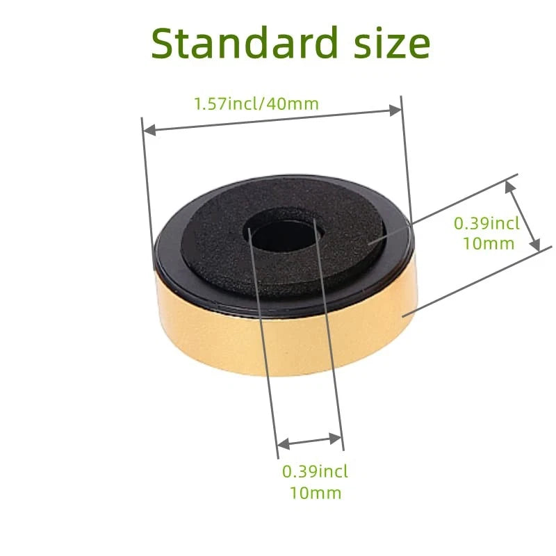 Sam&Johnny 4Pcs Speaker Spikes Stand Feets Audio Active Speakers Repair gold