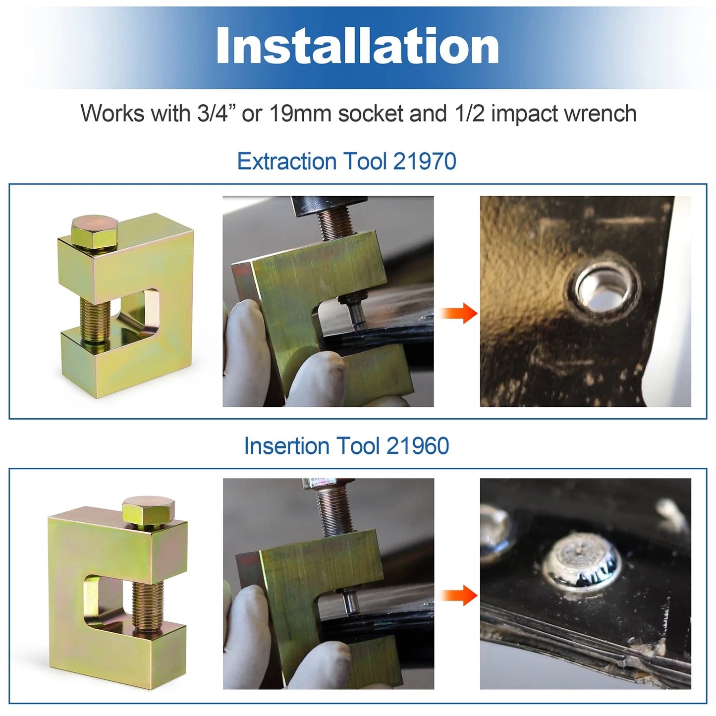 Self-Piercing Rivet Tool Combo Kit – Includes 21960 & 21970 for SPR Insertion