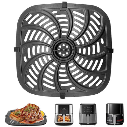 GCQ Air Fryer Grill Pan for Chefman Easy View 8 Qt TurboFry 8 8QT, Black