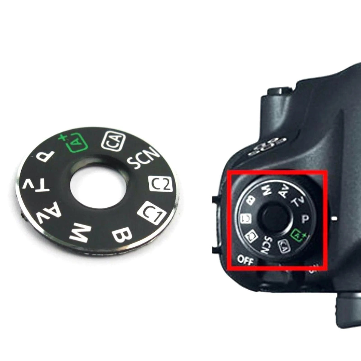 Function Dial Mode Plate Interface Cap Repair Button For Canon EOS 6D DSLR