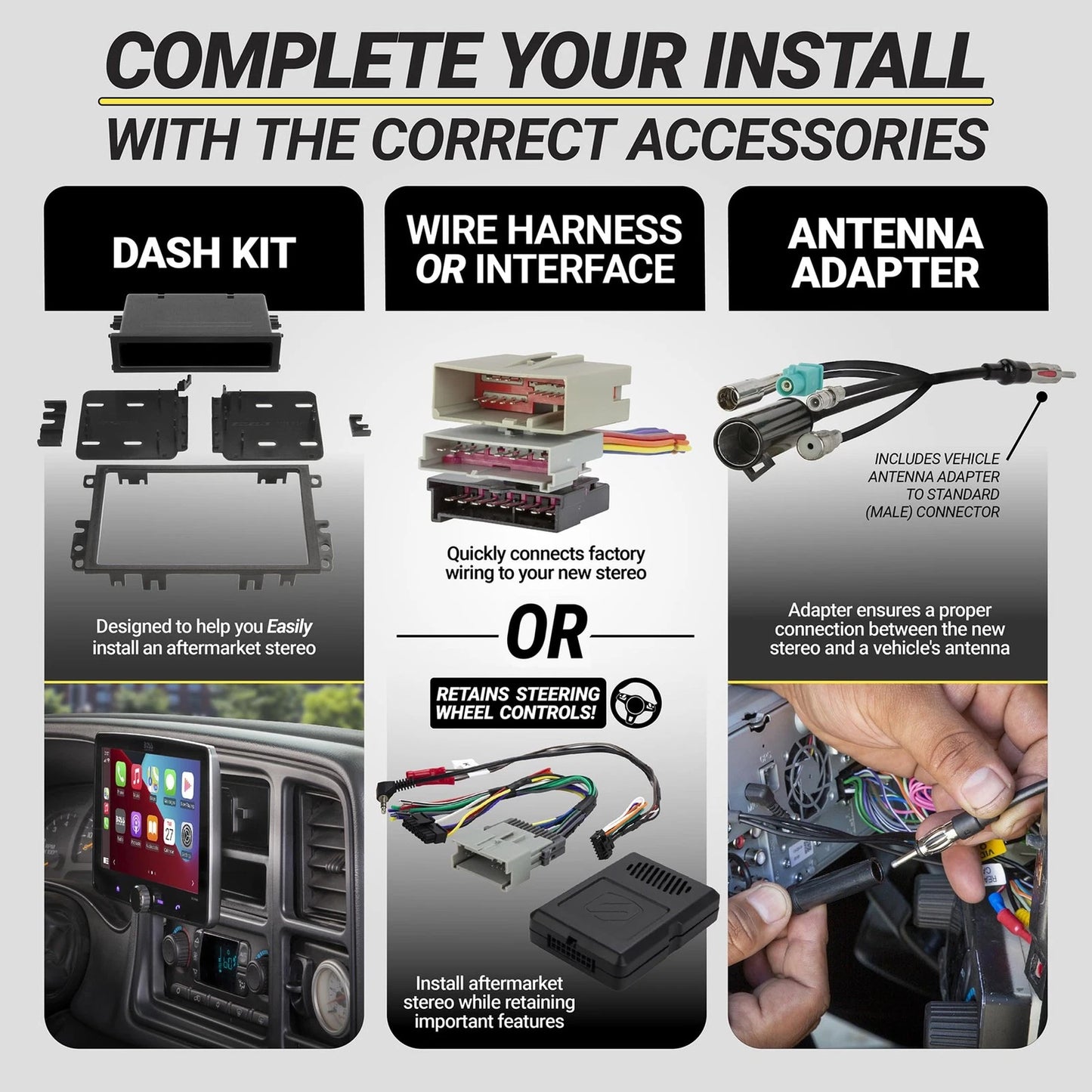 Scosche FD1327B Single DIN Dash Kit Compatible with Select 1995-11 black