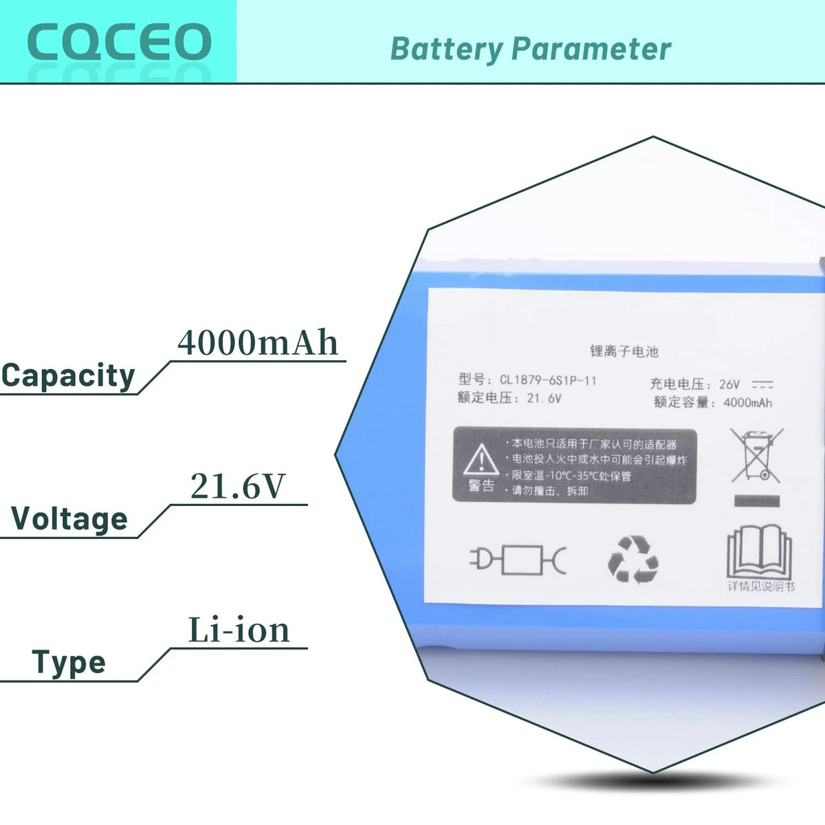 CQCEO 4000mAh Vacuum Cleaner Battery Replacement for Tineco iFloor 3, Floor...