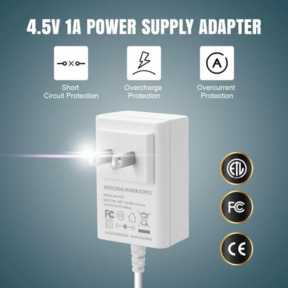 Lenink AC Power Supply Adapter for 3 AA Battery, Battery Replacement White