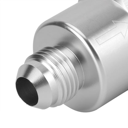 6AN Non Return One Way Inline Check Valve Fitting Aluminum-Sliver