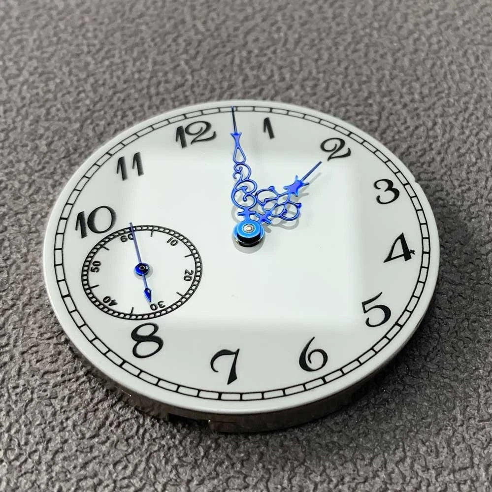 37mm Watch Dial Face+ Blue Watch Hands Kit for ETA 6497 ST3600 Movement A