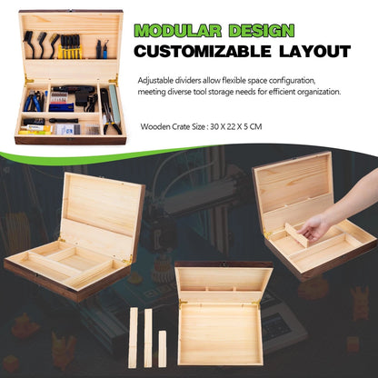 3D Printing Tool Kit with Storage Wooden Boxes, Printer Accessories -...