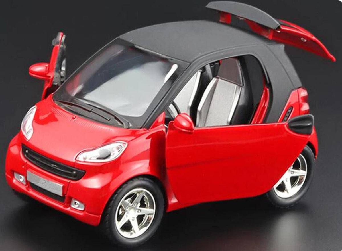1:32 Red Model Car Toy Vehicle Kid Gift With Sound&Light Effect For Smart ForTwo