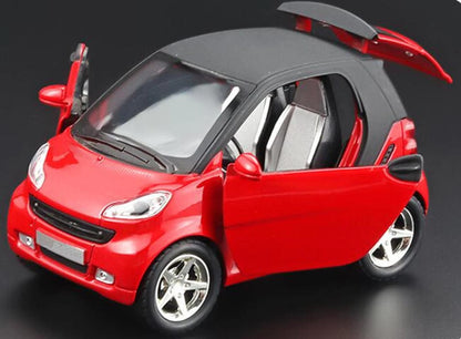 1:32 Red Model Car Toy Vehicle Kid Gift With Sound&Light Effect For Smart ForTwo