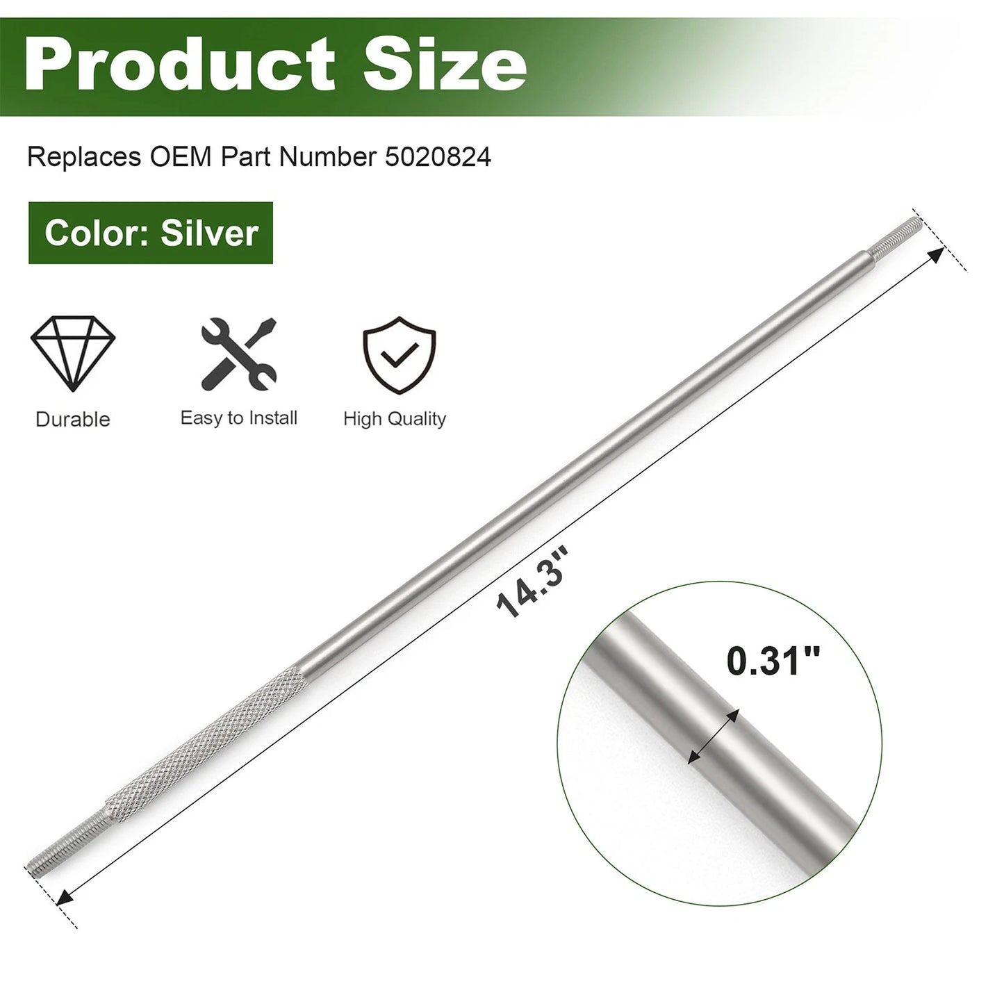 Low Range Shift Linkage Rod 5020824 For Polaris Sportsman 500 400 - Silver