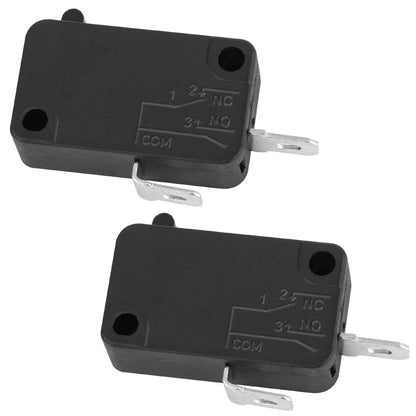 Qtcial 2-Pack KW7-0 Micro Switch for Air Fryer Repair standard size, black
