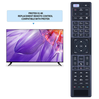 Replacement Remote Control For Protek X1 4K UHD DVB-S2 Sat Tuner Receiver