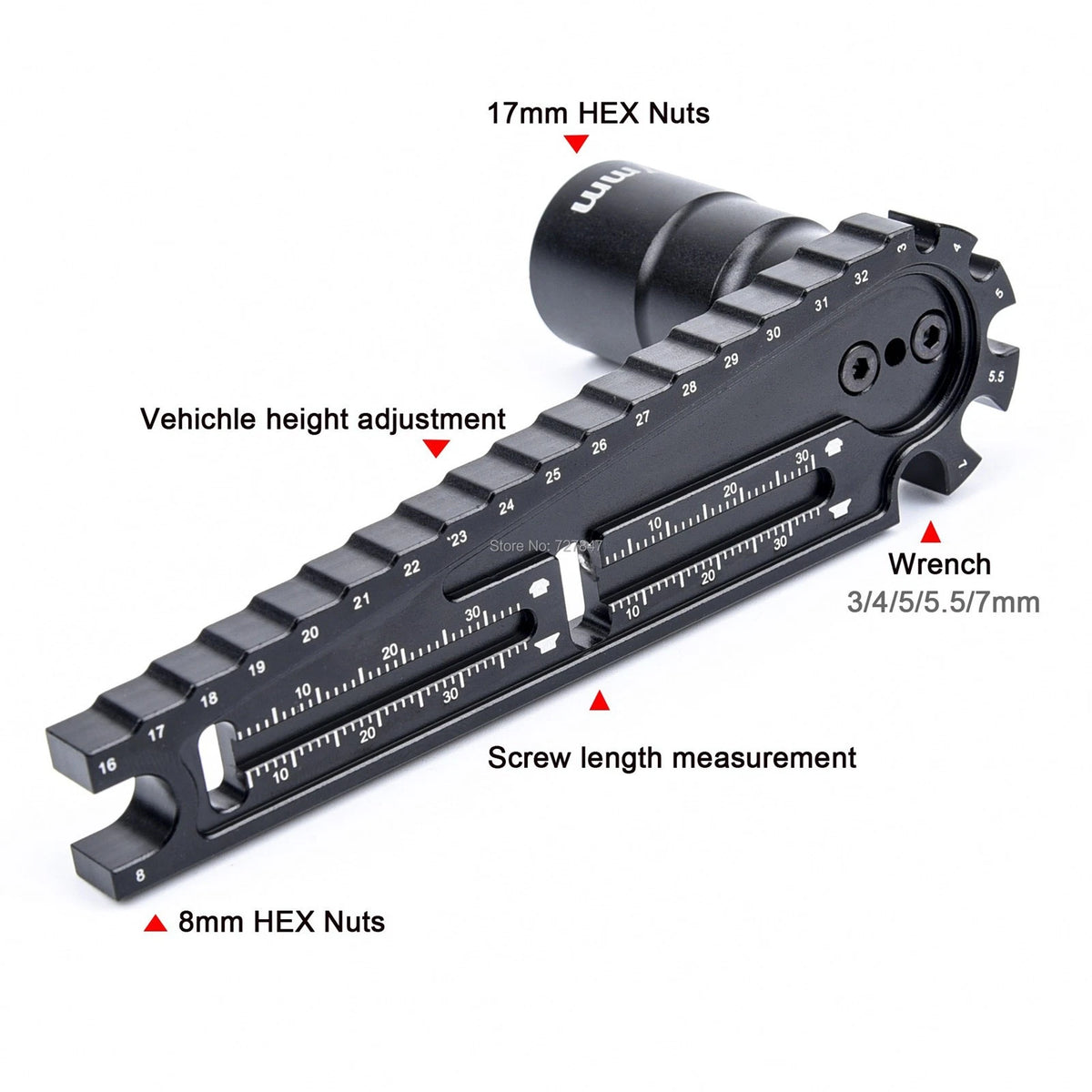 Multifunctional 17mm 8mm HEX Nuts Installation Tool For 17mm Wheel Hex RC Car