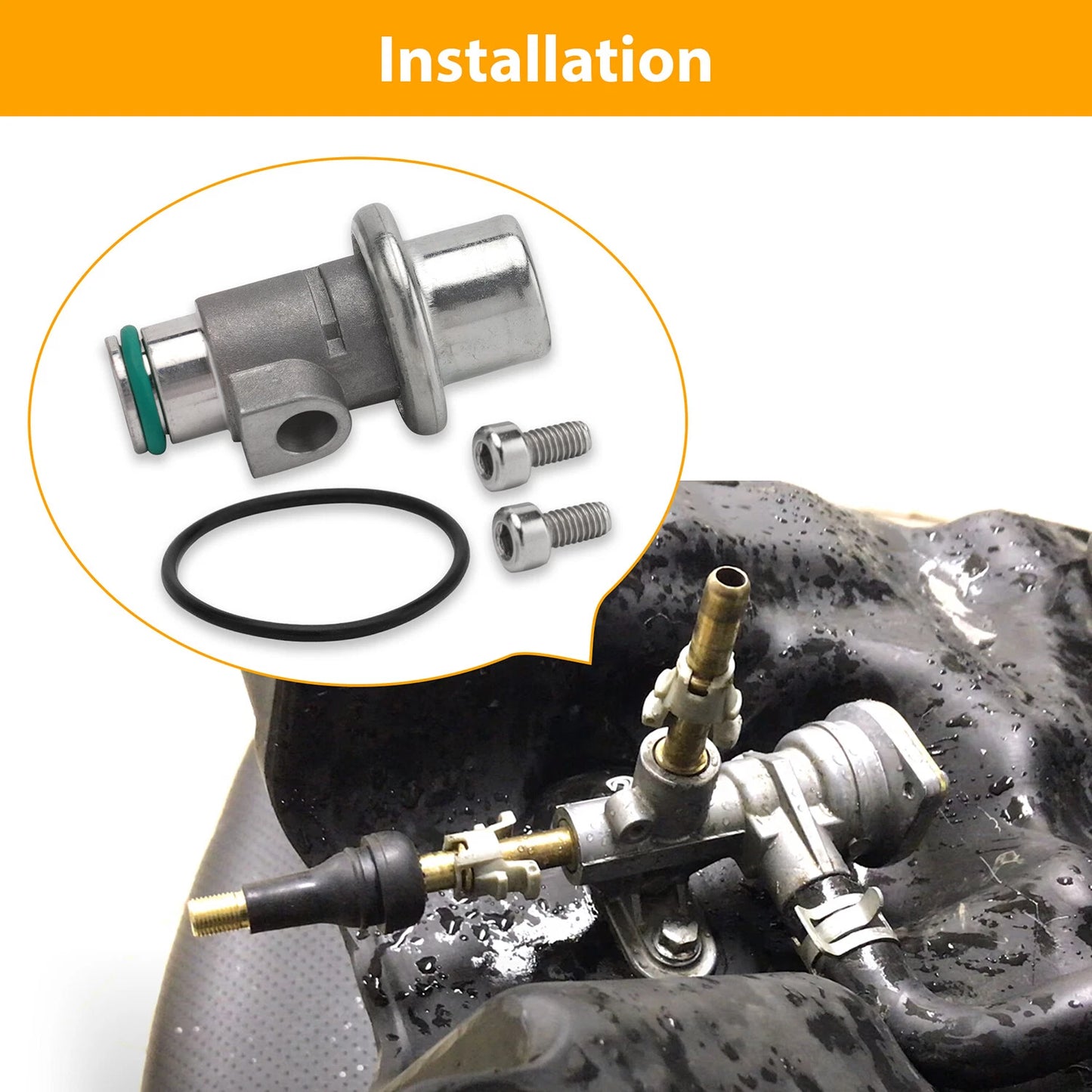 EFI Fuel Pressure Regulator Rebuild Kit For Suzuki LTR450 LTZ400 44300-45G21