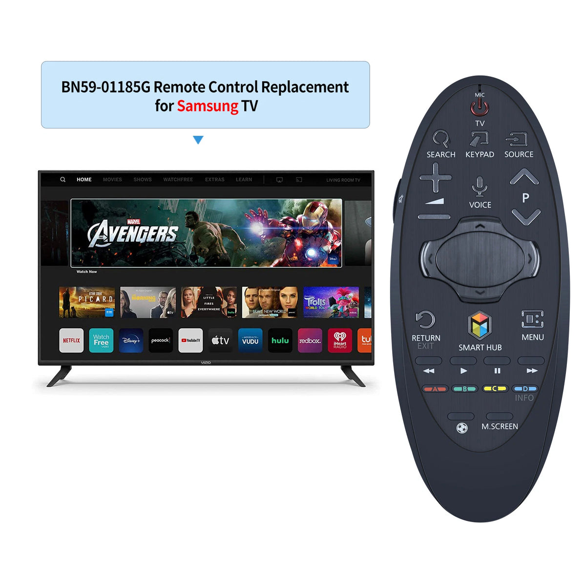 BN59-01185G Bluetooth Remote Control For Samsung Smart TV UA40H6400AW