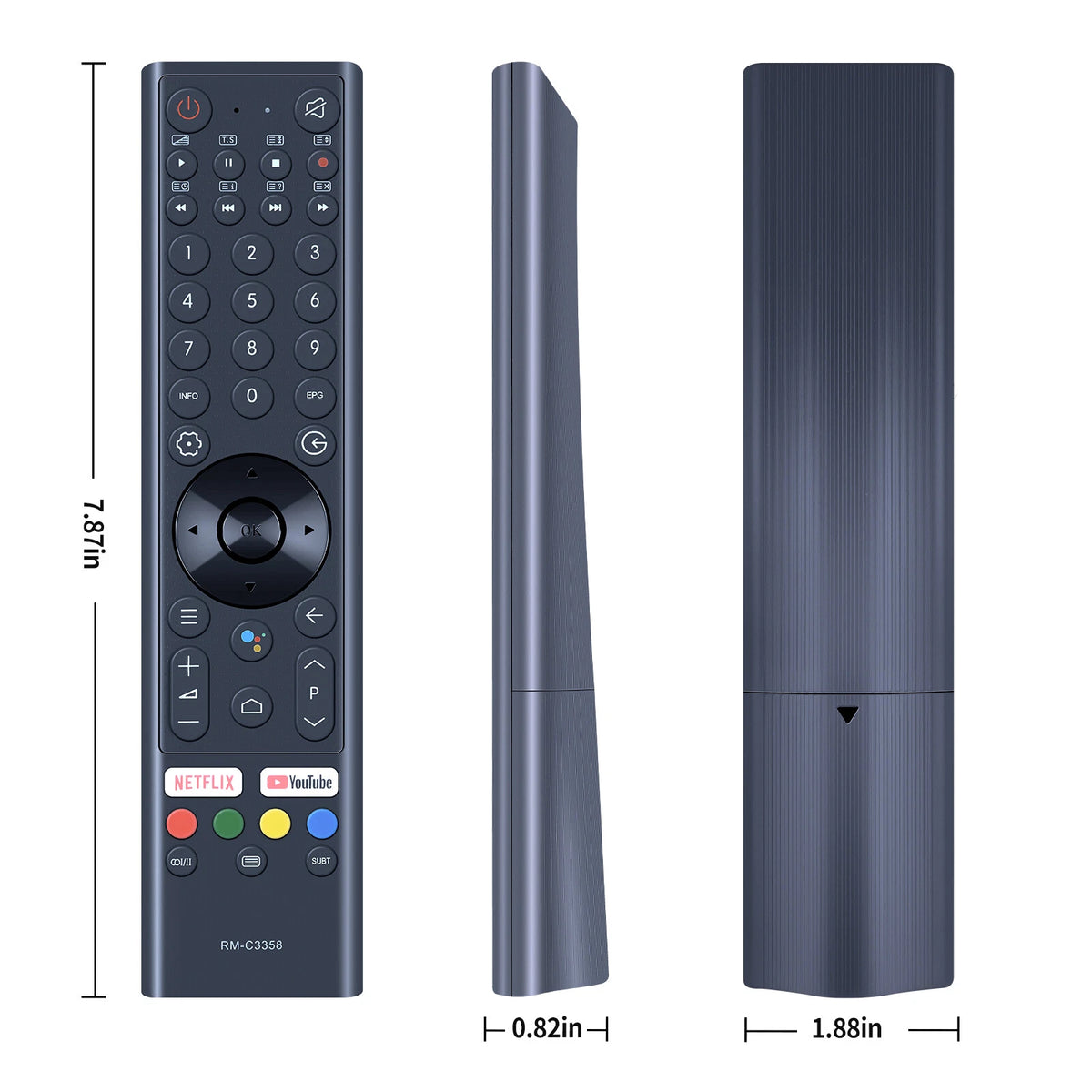 RM-C3358 RMC3358 Voice Remote Control For JVC Smart 4K UHD Android TV