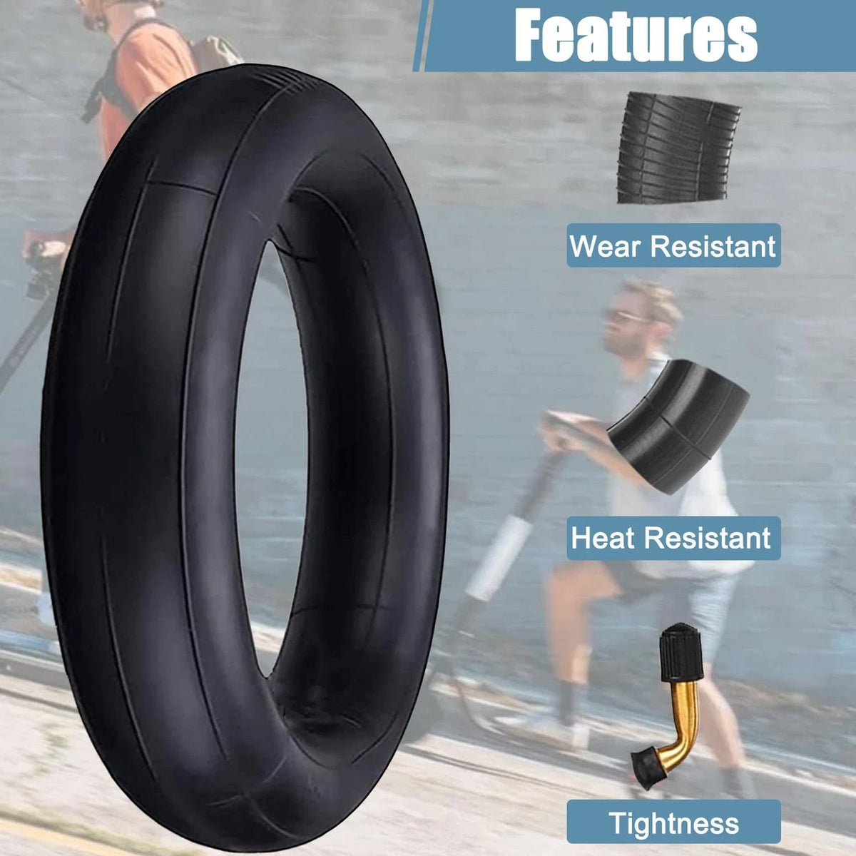 Cooryda Inner Tire,10x2.125 Tube for Electric 10 2.125, 2 inner tire
