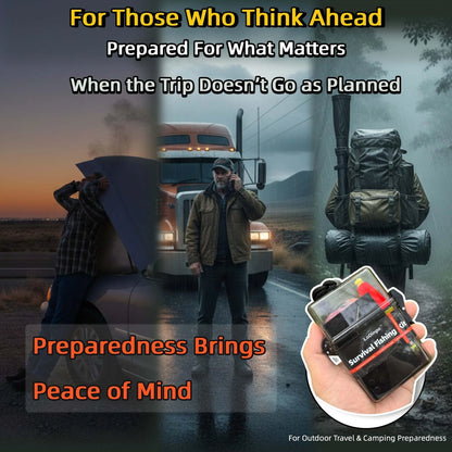 LoDinpo Mini Survival Fishing Kit, Pocket Emergency pocket, Deep Sea Blue